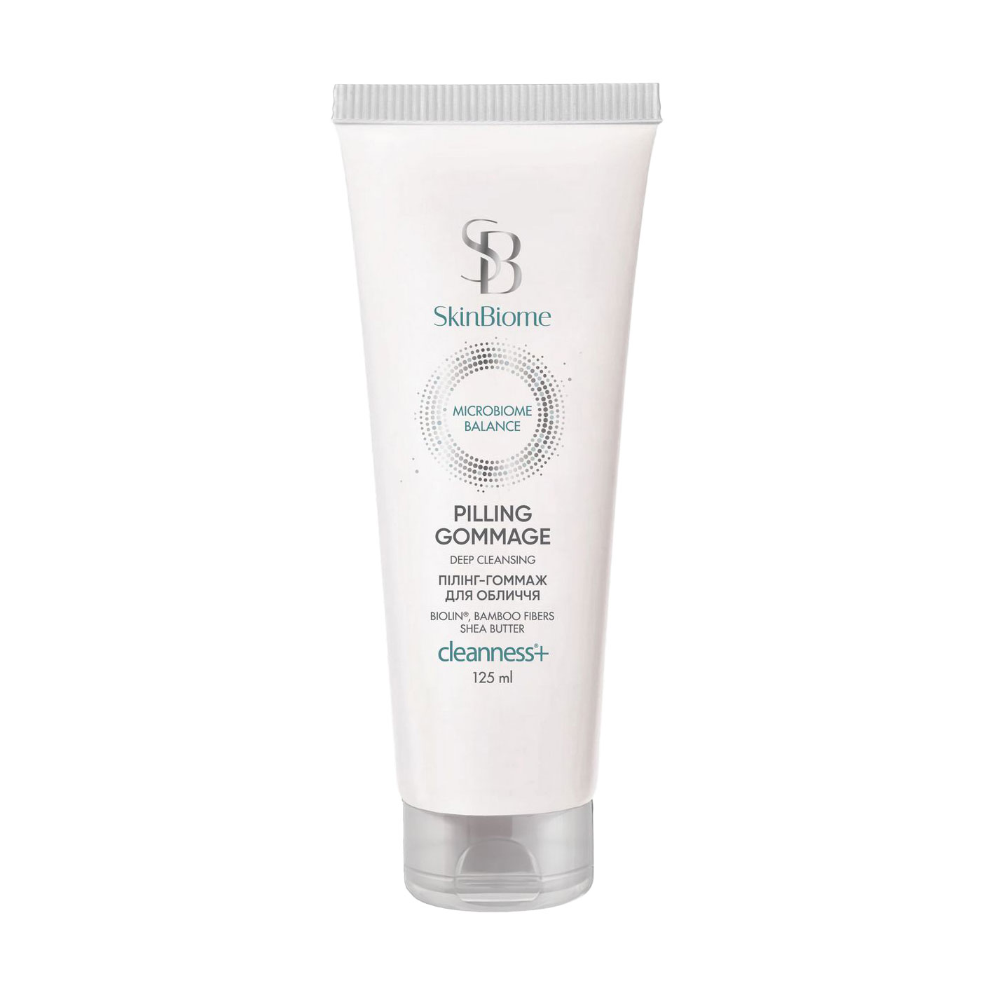 Пілінг-гоммаж для обличчя SkinBiome Cleanness+ Pilling Gommage, 125 мл